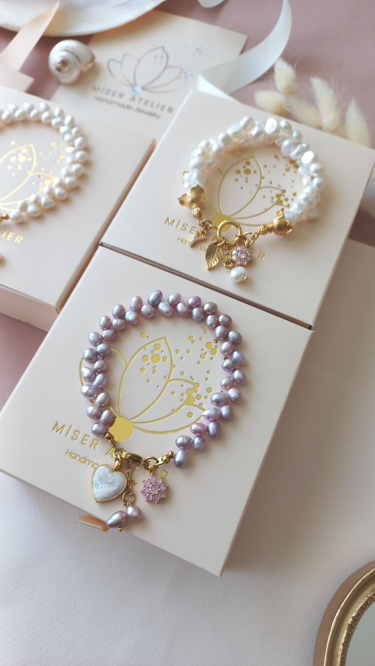 SUGAR PINK&LILAC  HARFLİ BİLEKLİK 