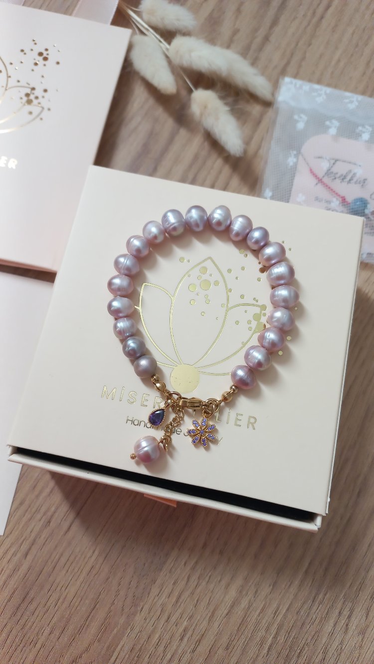 ' ADEN VIOLET İNCİ BİLEKLİK '