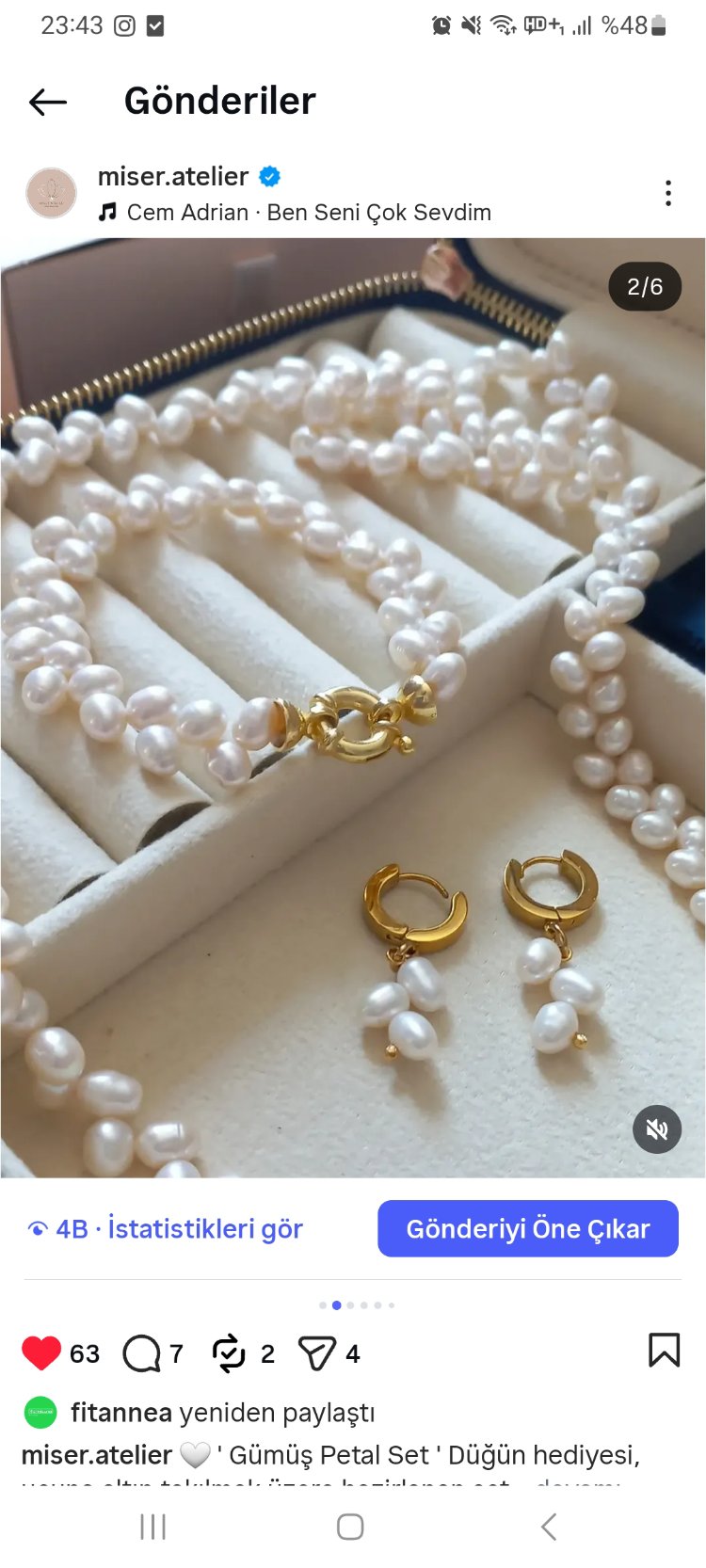 GEMİCİ KİLİTLİ GÜMÜŞ PETAL SET
