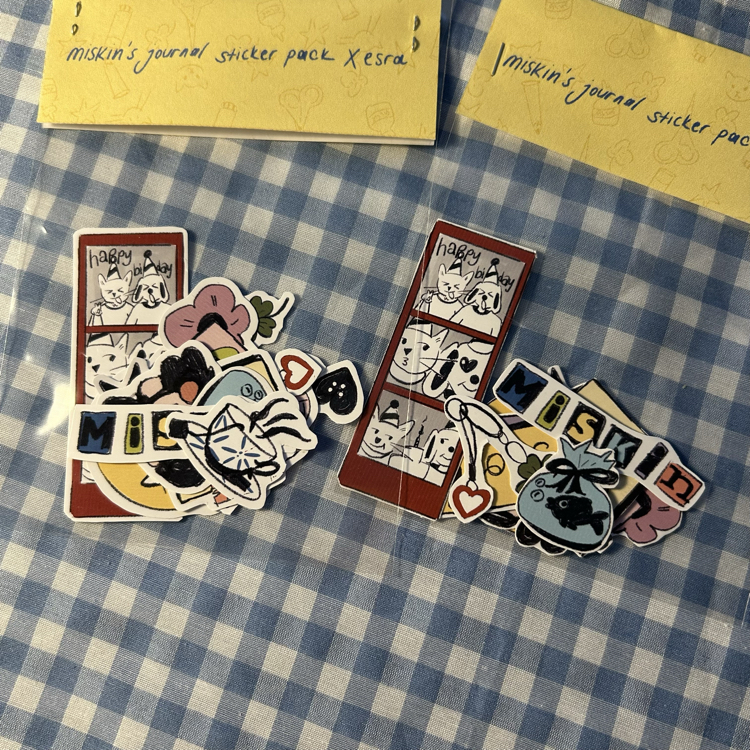 miskin’s journal sticker pack x esra