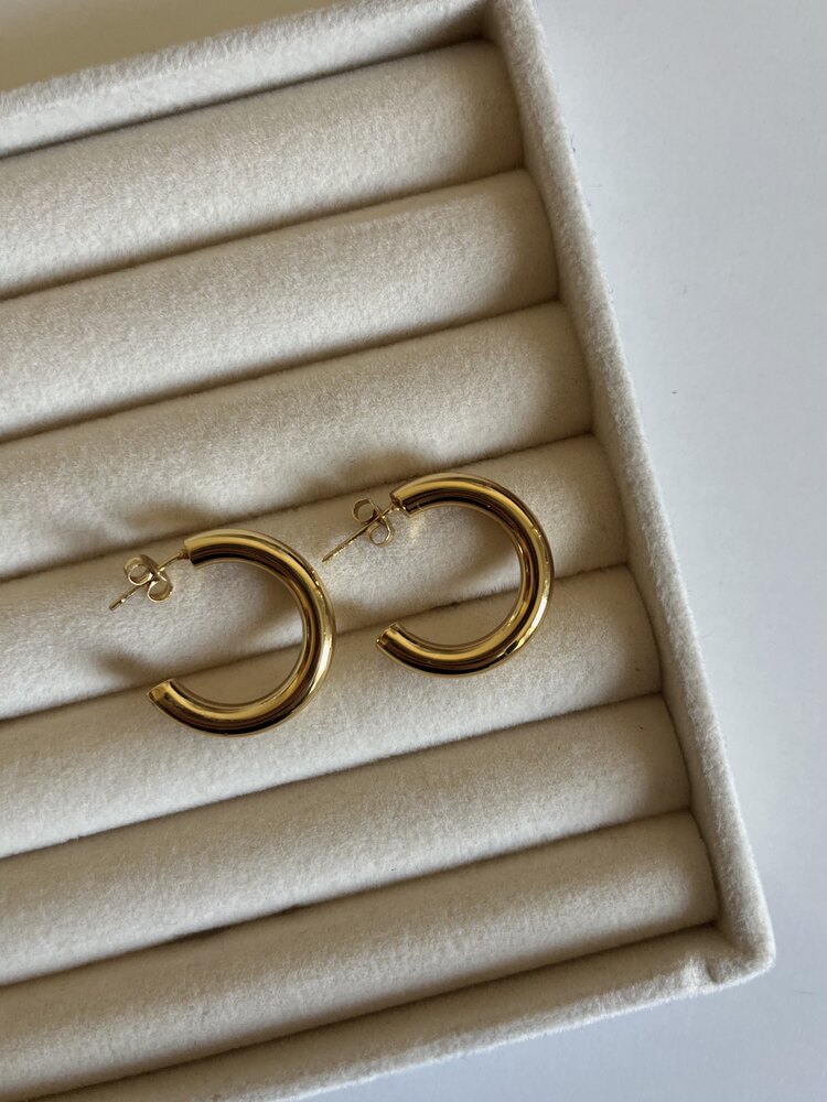 Gold Hoops Küpe | Çelik