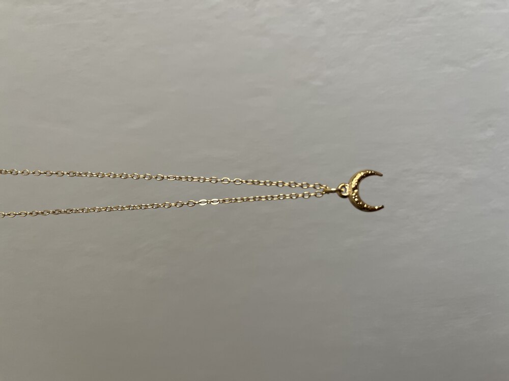 Minimal Ay Kolye | Çelik