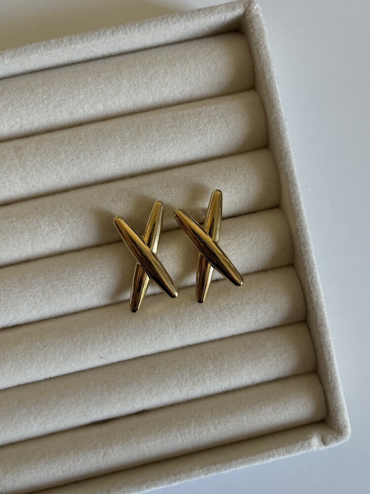 Tasarım Gold Küpe | Çelik