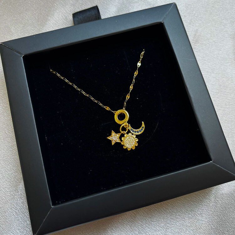 Çoklu Charm Kolye | Çelik