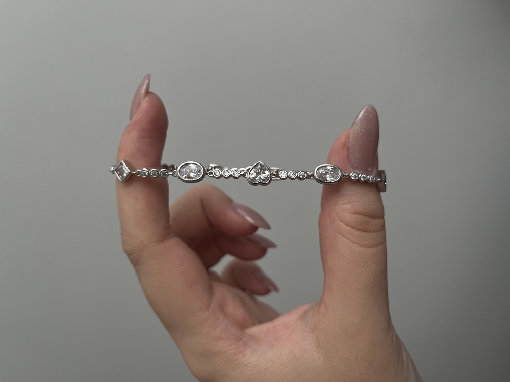 Kalp Taşlı Oval Şekilli Bileklik | Xuping