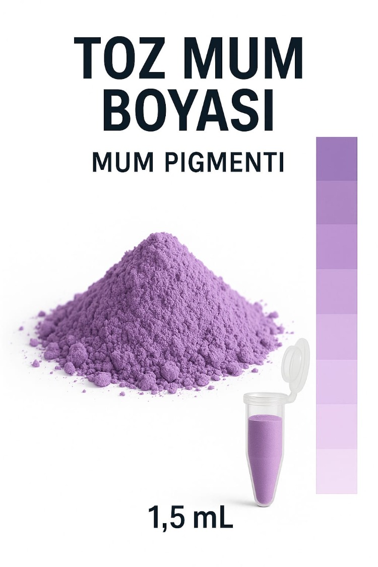 Toz Mum Boyası ℅100 Doğal Pigment 1,5 mL (Parafin Wax Soya Wax Jel Mum Kandil Mum)