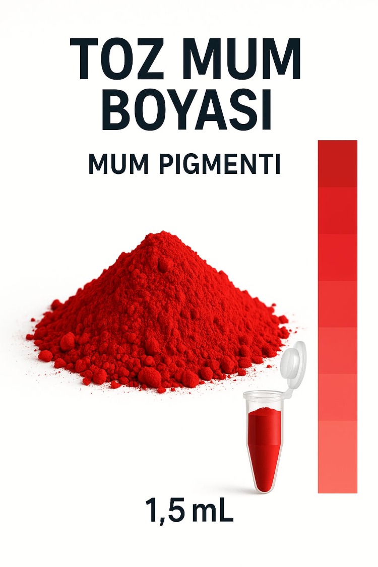 Toz Mum Boyası ℅100 Doğal Pigment 1,5 mL (Parafin Wax Soya Wax Jel Mum Kandil Mum)