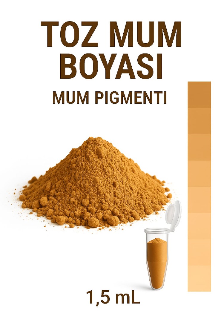 Toz Mum Boyası ℅100 Doğal Pigment 1,5 mL (Parafin Wax Soya Wax Jel Mum Kandil Mum)