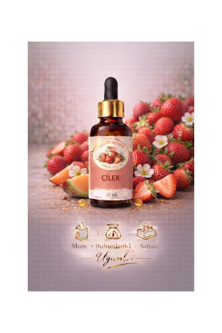 10 ML Meyve Serisi Mum, Sabun, Buhurdanlık, Oda Kokusu Esansı Yoğun Aromalı