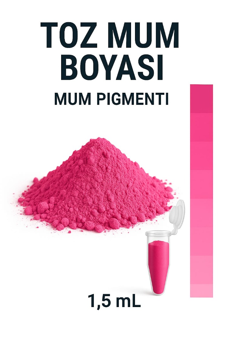 Toz Mum Boyası ℅100 Doğal Pigment 1,5 mL (Parafin Wax Soya Wax Jel Mum Kandil Mum)