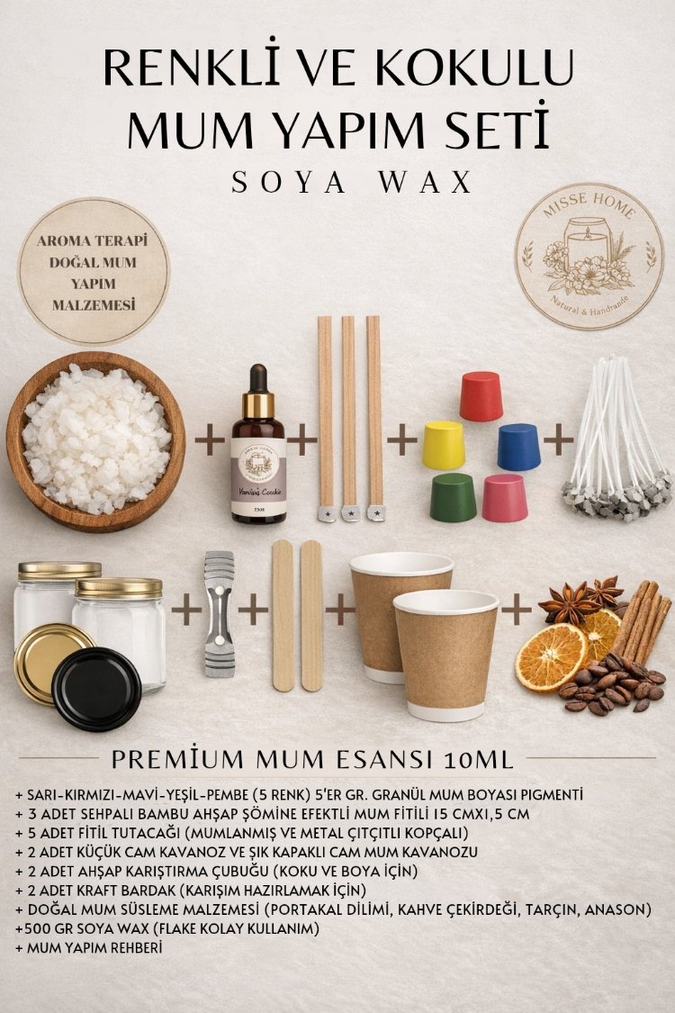 Soya Wax Mum Yapım Seti (Full)