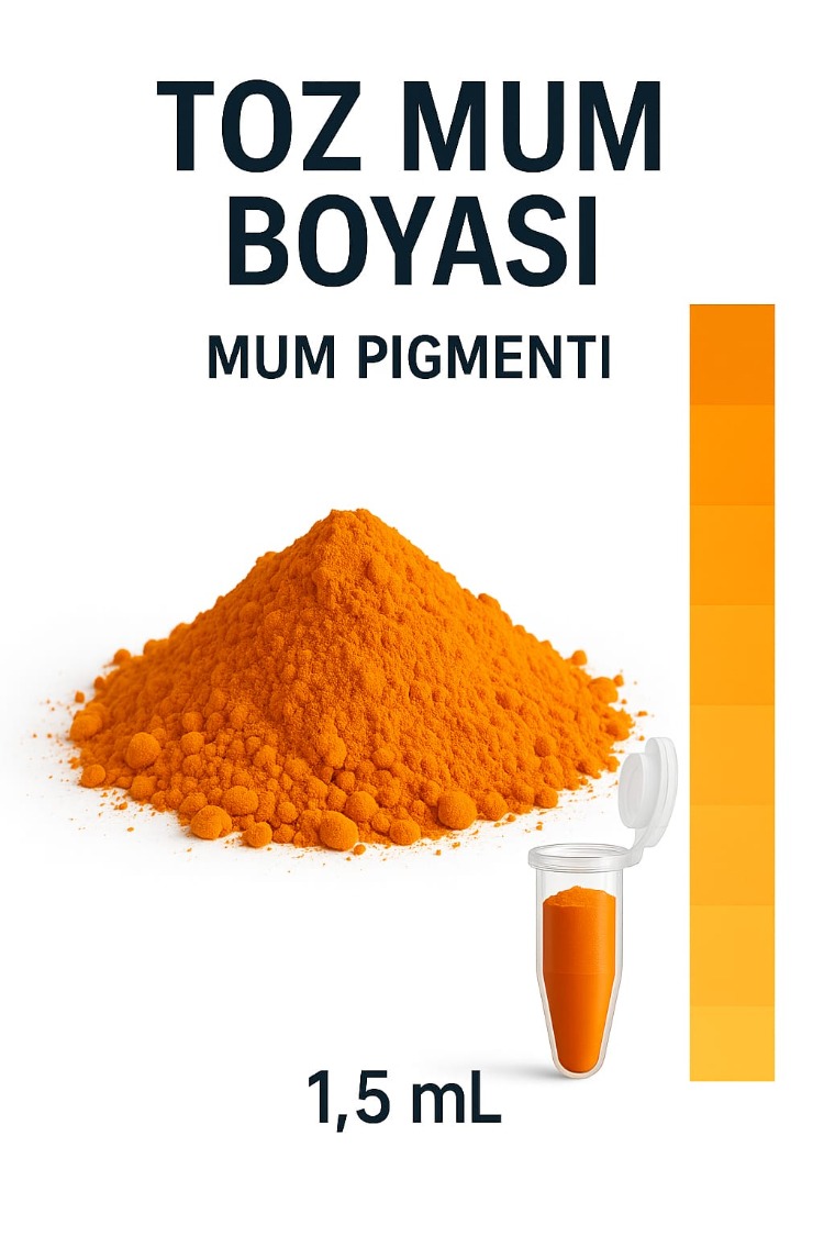 Toz Mum Boyası ℅100 Doğal Pigment 1,5 mL (Parafin Wax Soya Wax Jel Mum Kandil Mum)