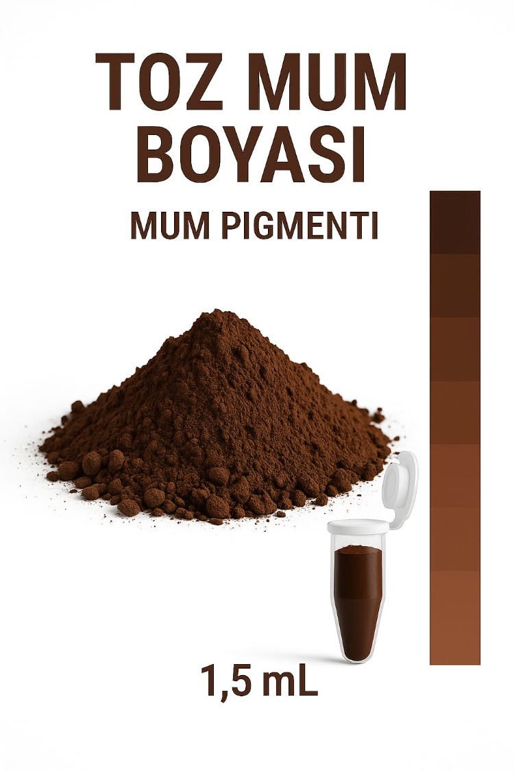 Toz Mum Boyası ℅100 Doğal Pigment 1,5 mL (Parafin Wax Soya Wax Jel Mum Kandil Mum)