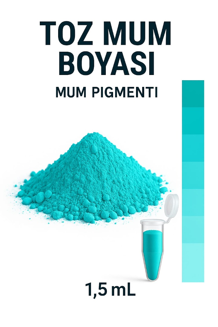 Toz Mum Boyası ℅100 Doğal Pigment 1,5 mL (Parafin Wax Soya Wax Jel Mum Kandil Mum)