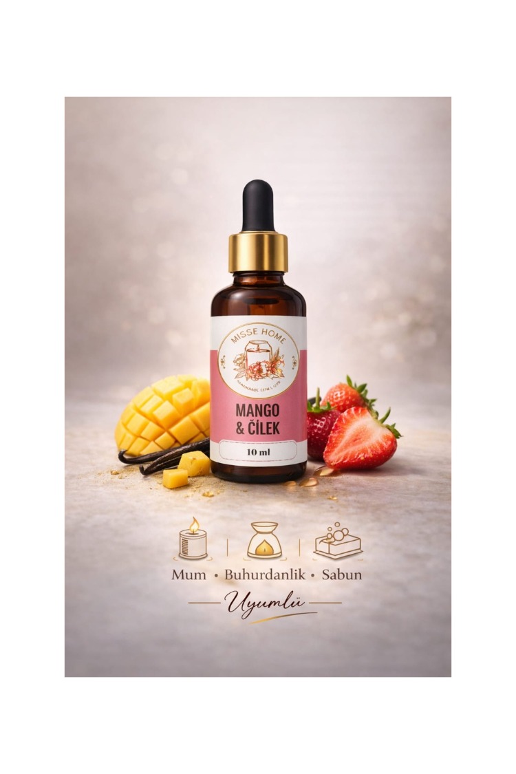 10 ML Meyve Serisi Mum, Sabun, Buhurdanlık, Oda Kokusu Esansı Yoğun Aromalı