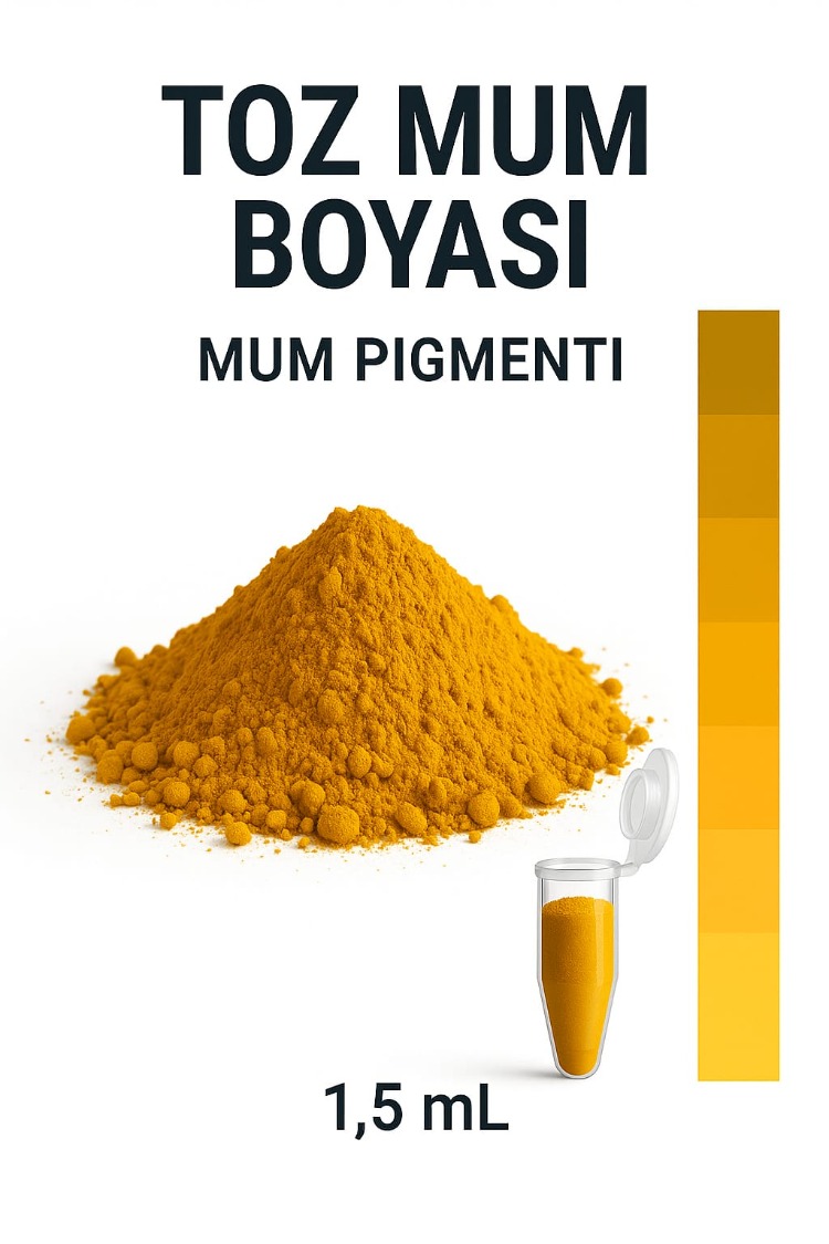 Toz Mum Boyası ℅100 Doğal Pigment 1,5 mL (Parafin Wax Soya Wax Jel Mum Kandil Mum)