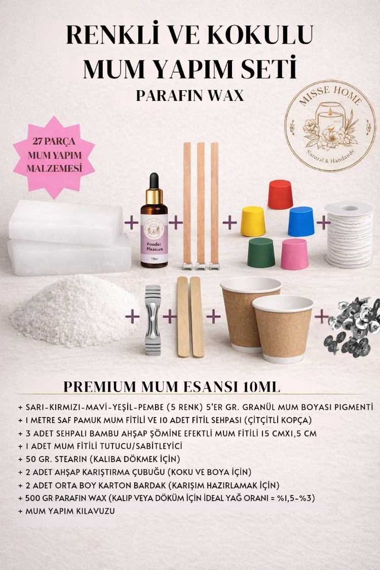 Parafin Wax Mum Yapım Seti (Full)