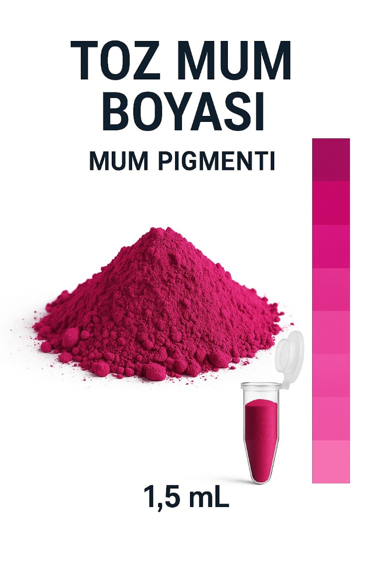 Toz Mum Boyası ℅100 Doğal Pigment 1,5 mL (Parafin Wax Soya Wax Jel Mum Kandil Mum)