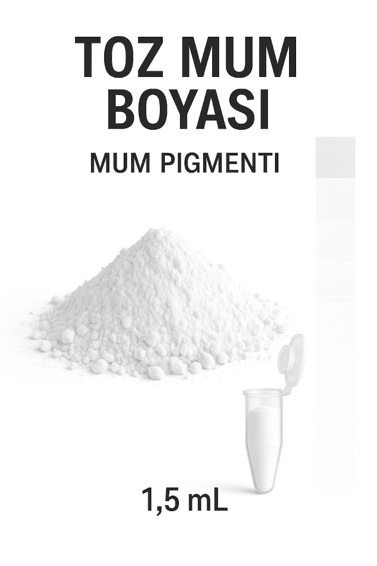 Toz Mum Boyası ℅100 Doğal Pigment 1,5 mL (Parafin Wax Soya Wax Jel Mum Kandil Mum)