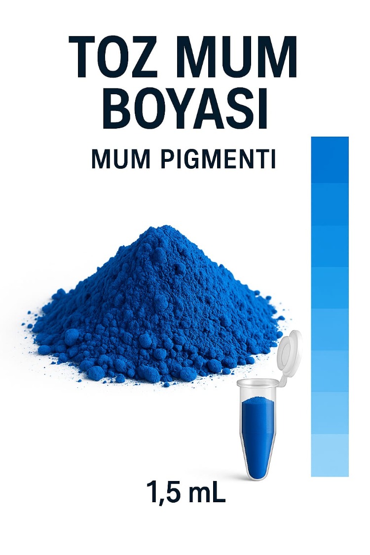 Toz Mum Boyası ℅100 Doğal Pigment 1,5 mL (Parafin Wax Soya Wax Jel Mum Kandil Mum)