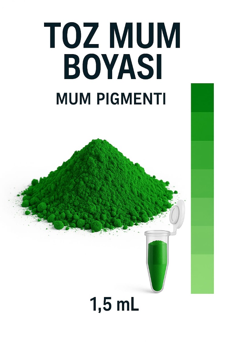 Toz Mum Boyası ℅100 Doğal Pigment 1,5 mL (Parafin Wax Soya Wax Jel Mum Kandil Mum)