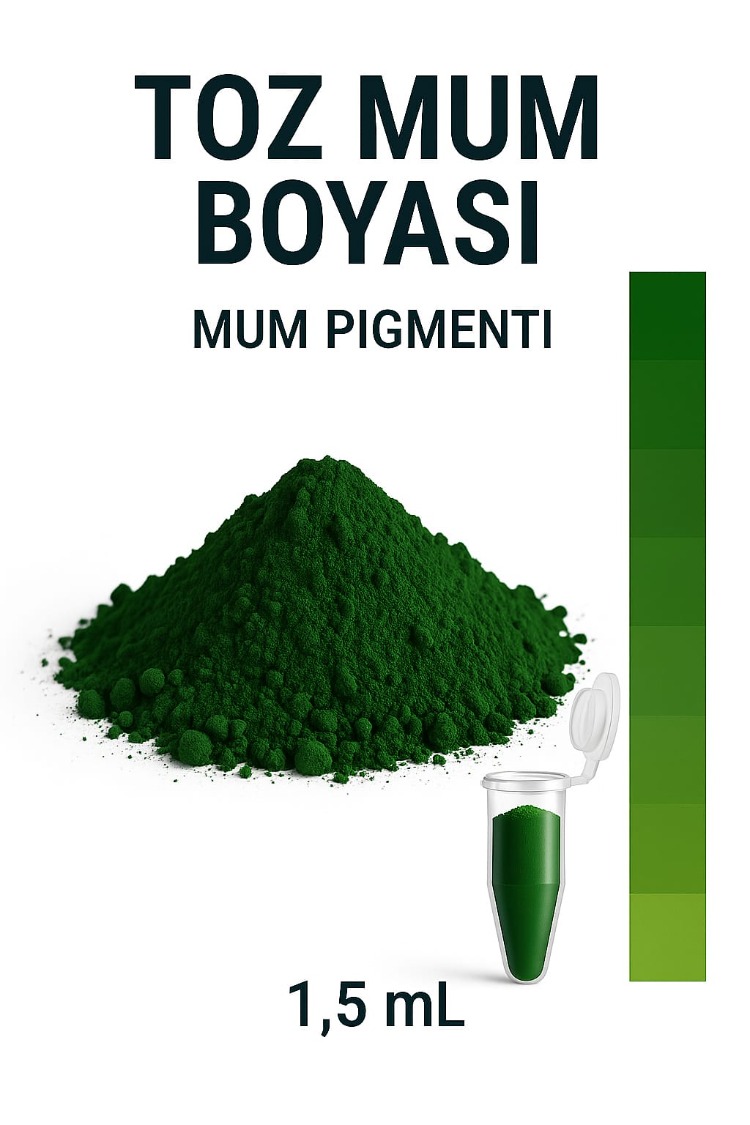 Toz Mum Boyası ℅100 Doğal Pigment 1,5 mL (Parafin Wax Soya Wax Jel Mum Kandil Mum)