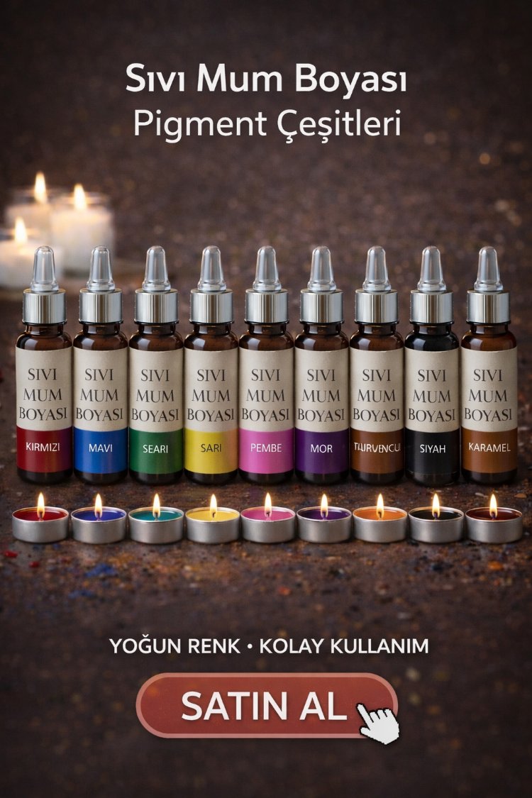 Sıvı Mum Boyası Likit Boya Sıvı Pigment, Hobi ve Mum Yapma Malzemesi