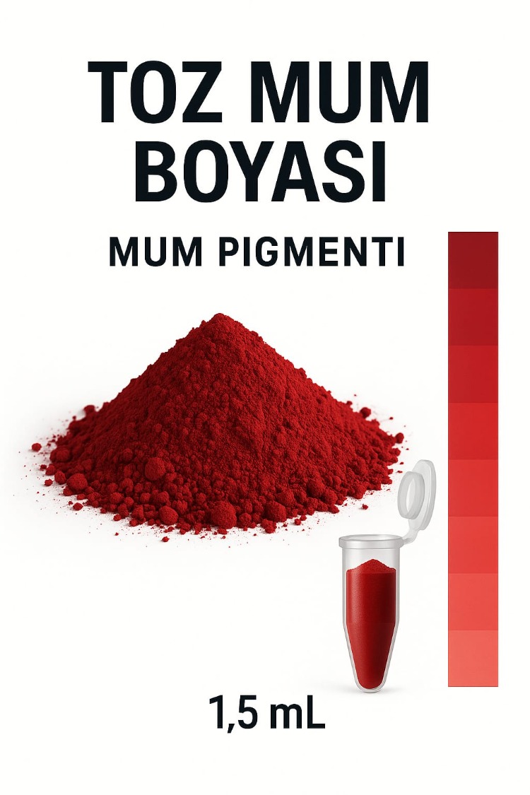 Toz Mum Boyası ℅100 Doğal Pigment 1,5 mL (Parafin Wax Soya Wax Jel Mum Kandil Mum)