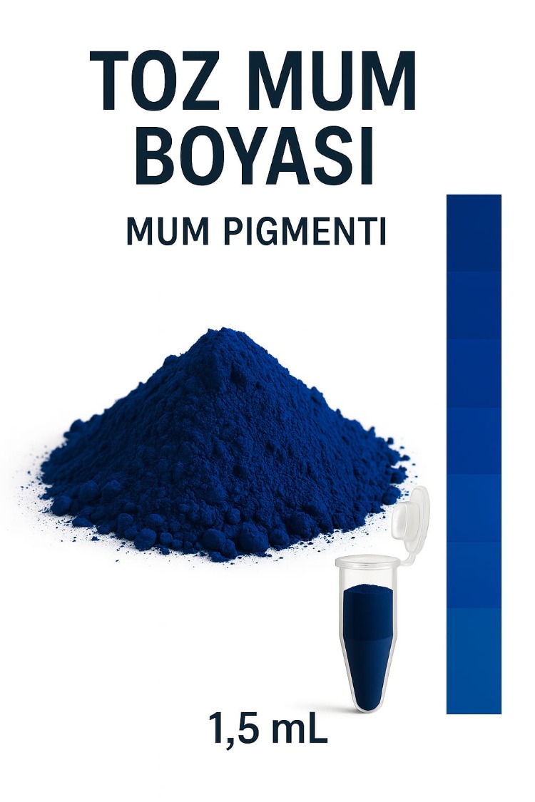Toz Mum Boyası ℅100 Doğal Pigment 1,5 mL (Parafin Wax Soya Wax Jel Mum Kandil Mum)