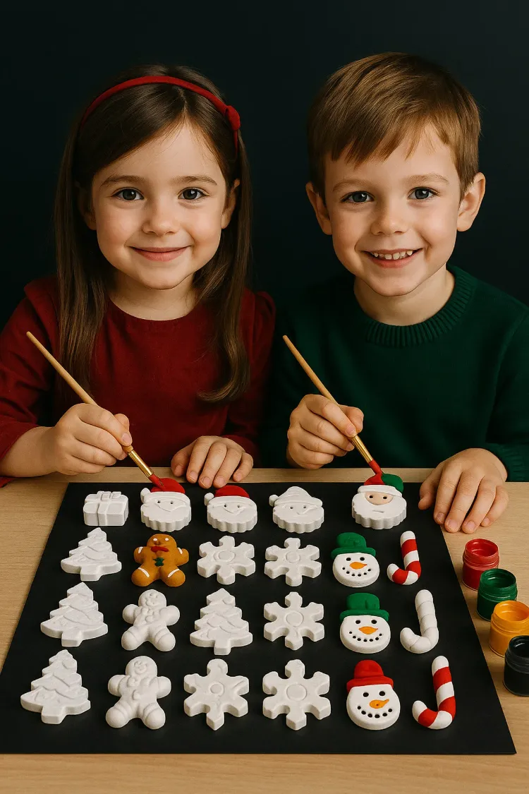 28 Adet (3D) Noel, Yılbaşı, Kış, Christmas Taş Boyama Figür Çocuk Gelişimi