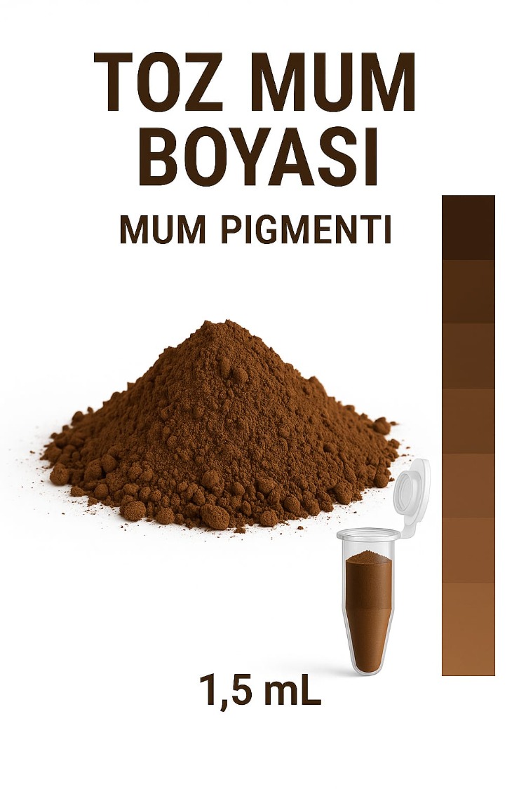 Toz Mum Boyası ℅100 Doğal Pigment 1,5 mL (Parafin Wax Soya Wax Jel Mum Kandil Mum)
