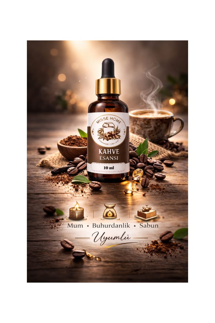 10 ML Kahve Serisi Mum, Sabun, Buhurdanlık, Oda Kokusu Esansı Yoğun Aromalı