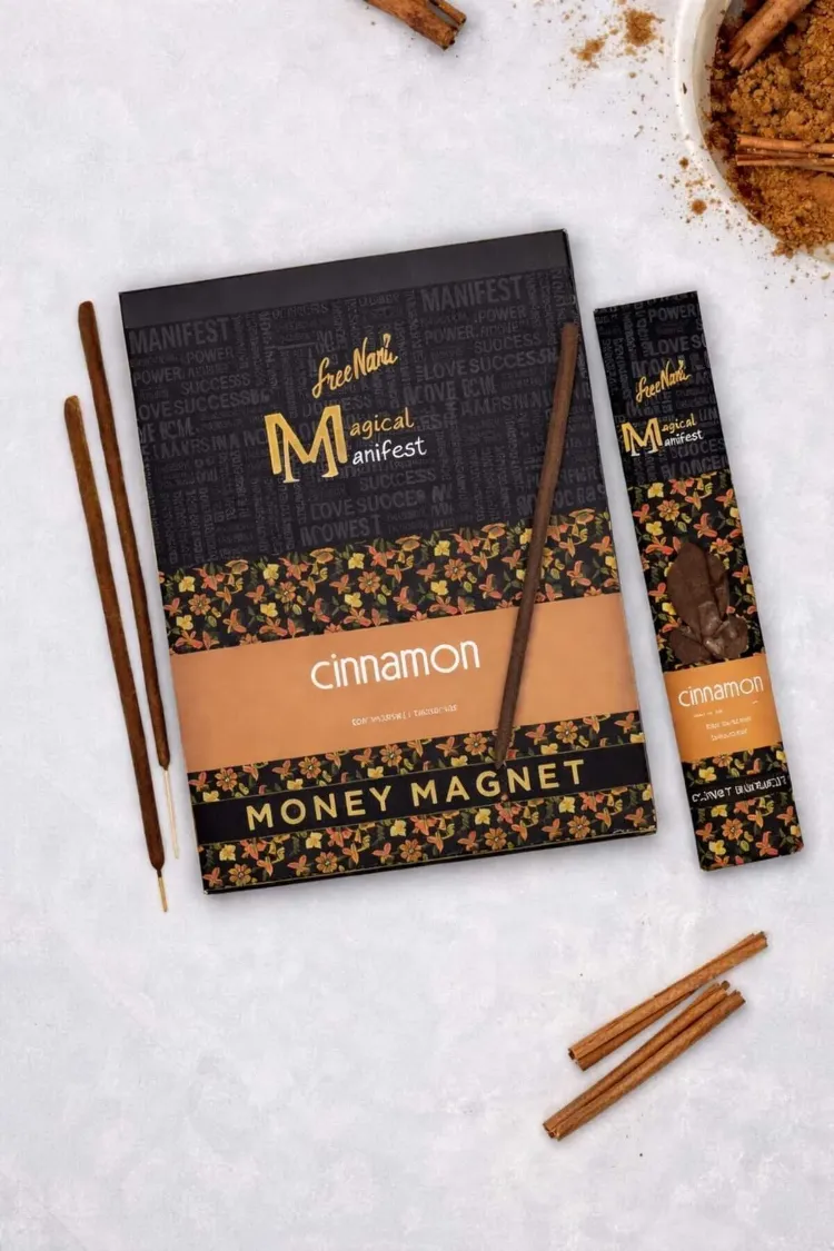 Tarçın Sree Vani Magical Manifest Sanatsal Doğal El Yapımı Premium Kalite Tütsü ( 6 Adet)
