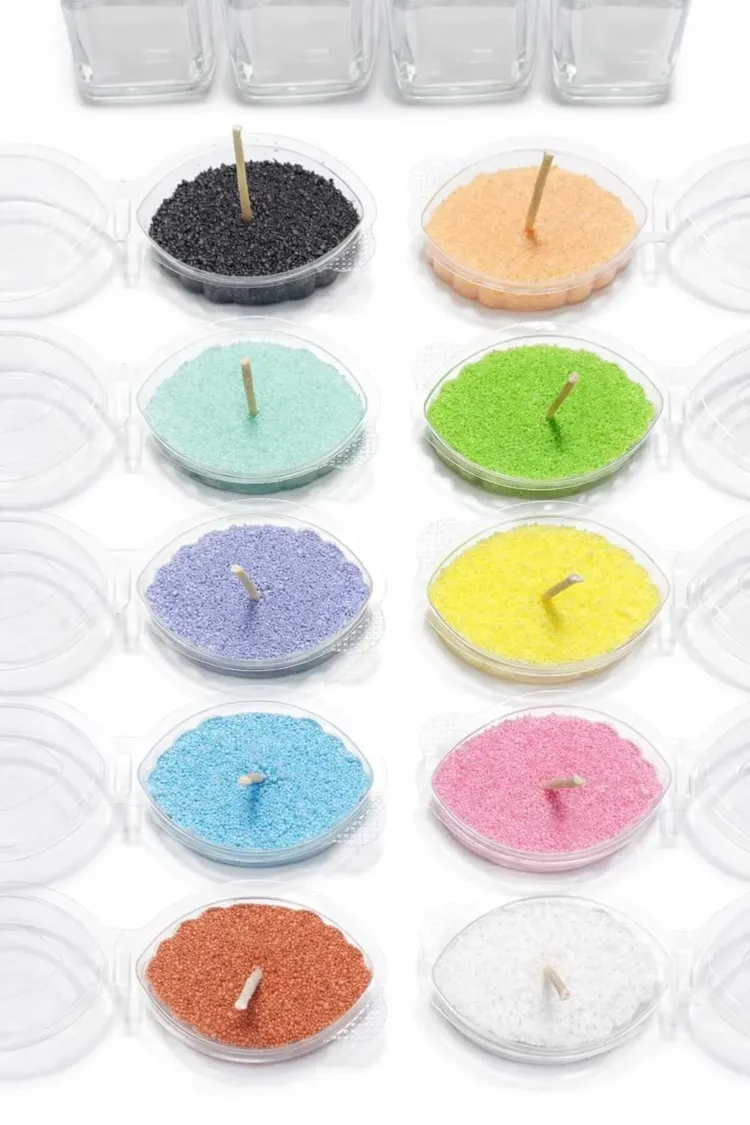 Çocuklar İçin 24 Parça Eğlenceli Mum Yapım Aktivite Seti, Kids Funny Candle Kit