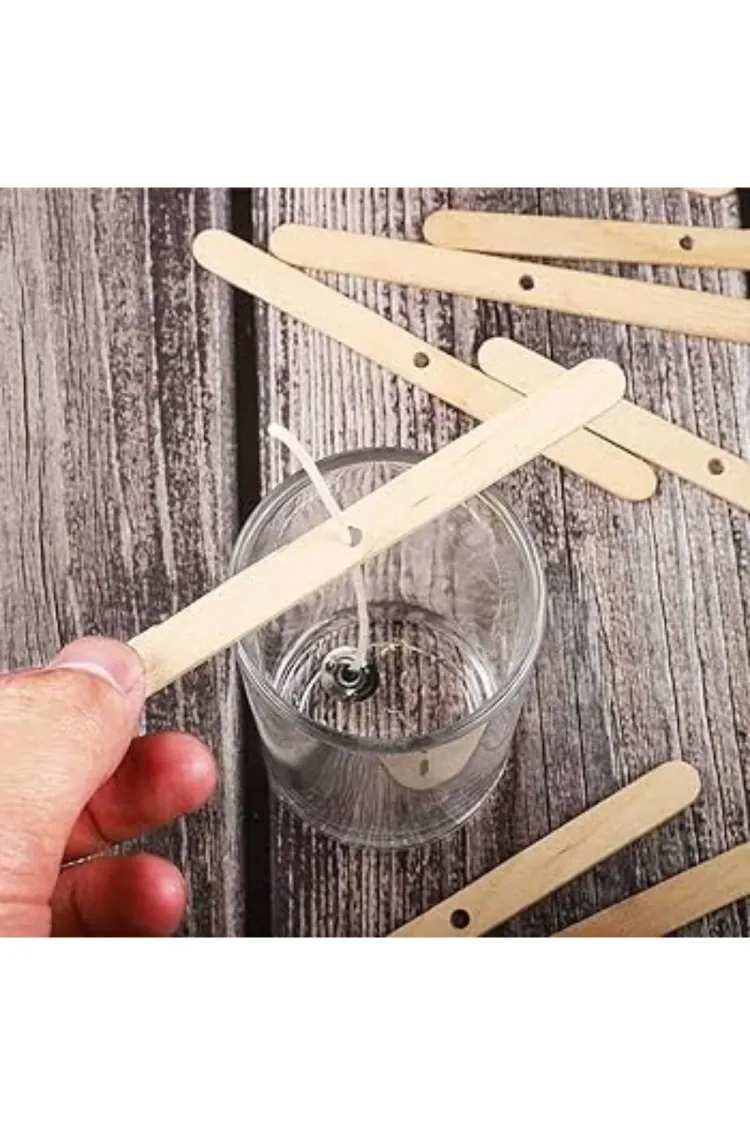 10 Adet Ahşap Mum Fitil Tutucu ve Dengeleyici, Mum Fitil Tutacağı-Candle Wick Holder