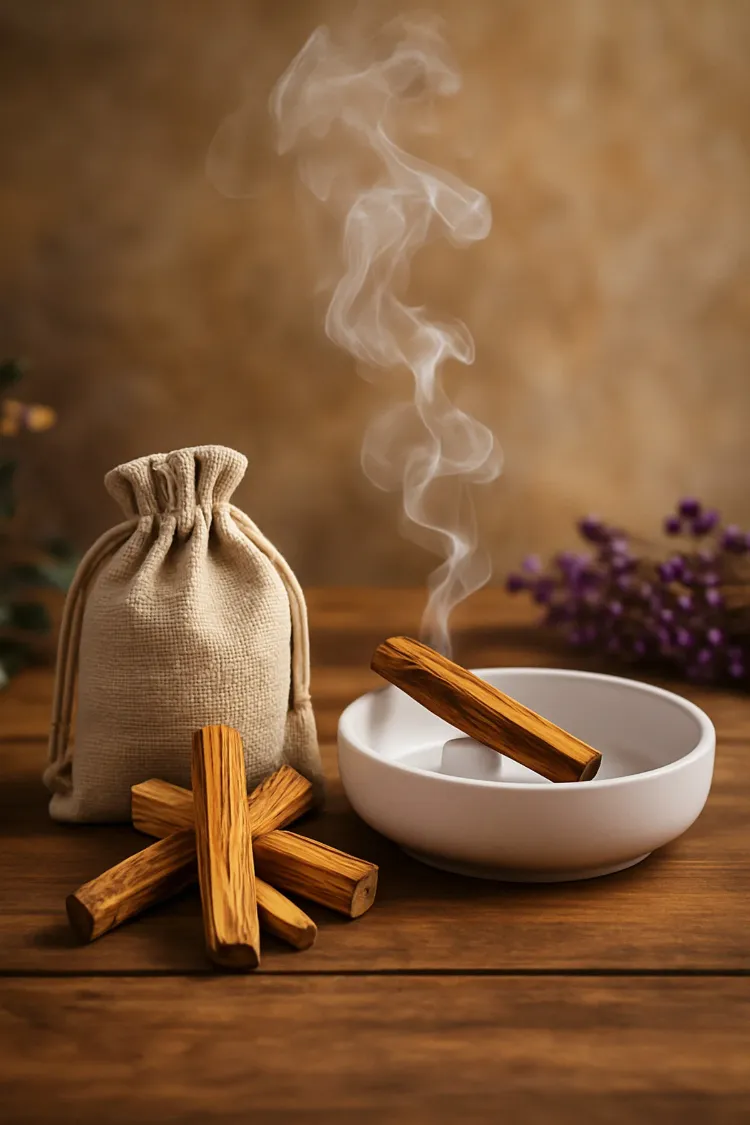 Palo Santo Tütsü Seti – 4 Adet Palo Santo (30-35 gr) ve Palo Santo Tütsülük (Beyaz) - Peru