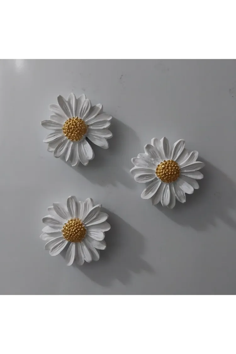 Papatya Set Magnet 6 Lı Buzdolabı Süsü Hediyelik Eşya Dekoratif Aksesuar