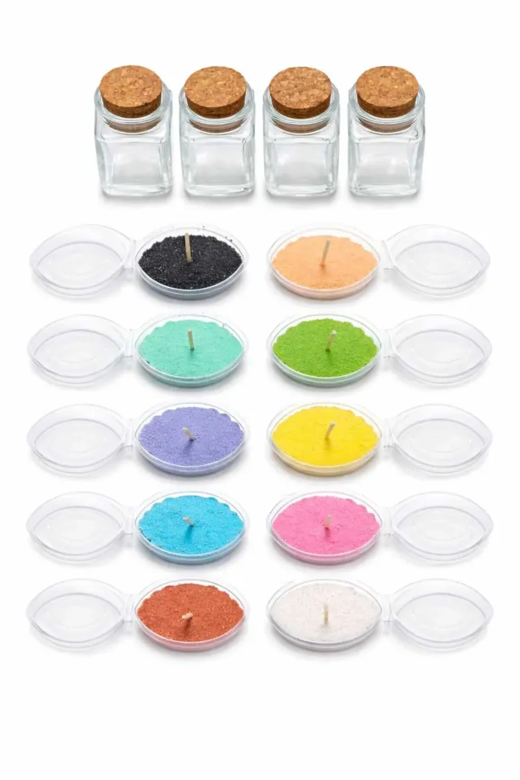 Çocuklar İçin 24 Parça Eğlenceli Mum Yapım Aktivite Seti, Kids Funny Candle Kit