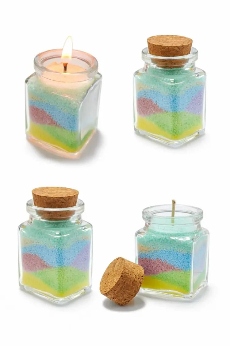 Çocuklar İçin 24 Parça Eğlenceli Mum Yapım Aktivite Seti, Kids Funny Candle Kit