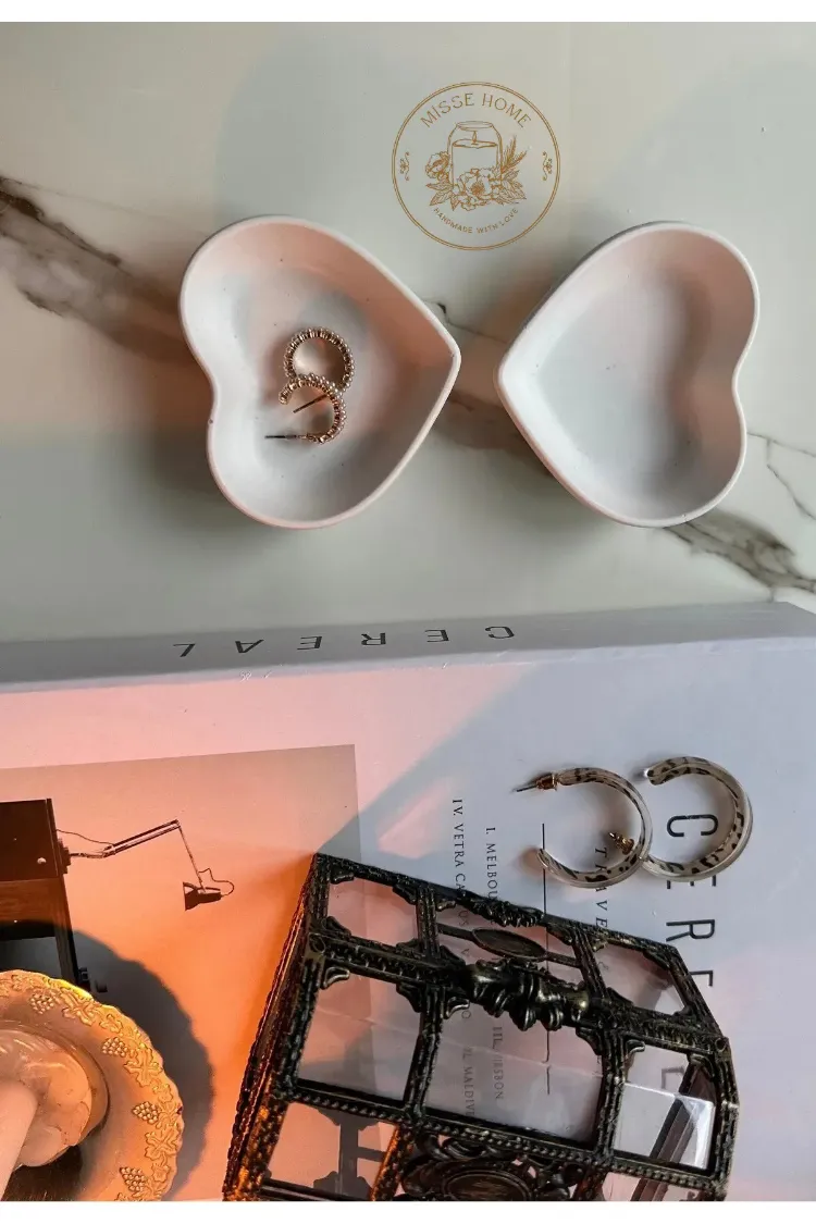 Kalp Görünümlü 2 li Dekoratif Tabak