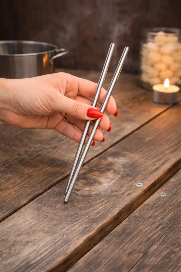 Profesyonel Metal Karıştırma Çubuğu 2’li Set – 225 mm Isıya Dayanıklı Karıştırıcı