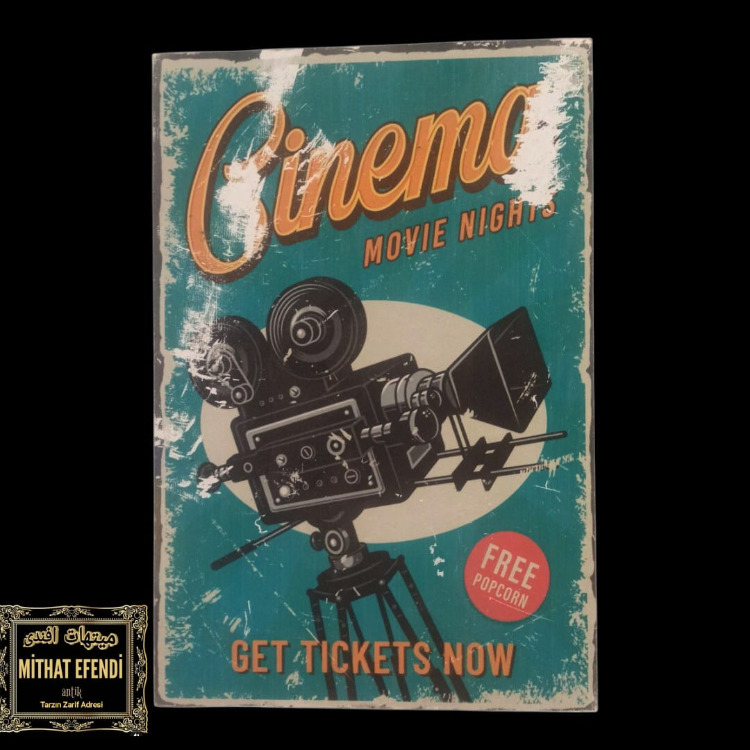 CINEMA konulu dönem duvar panosu | Mithatefendiantik