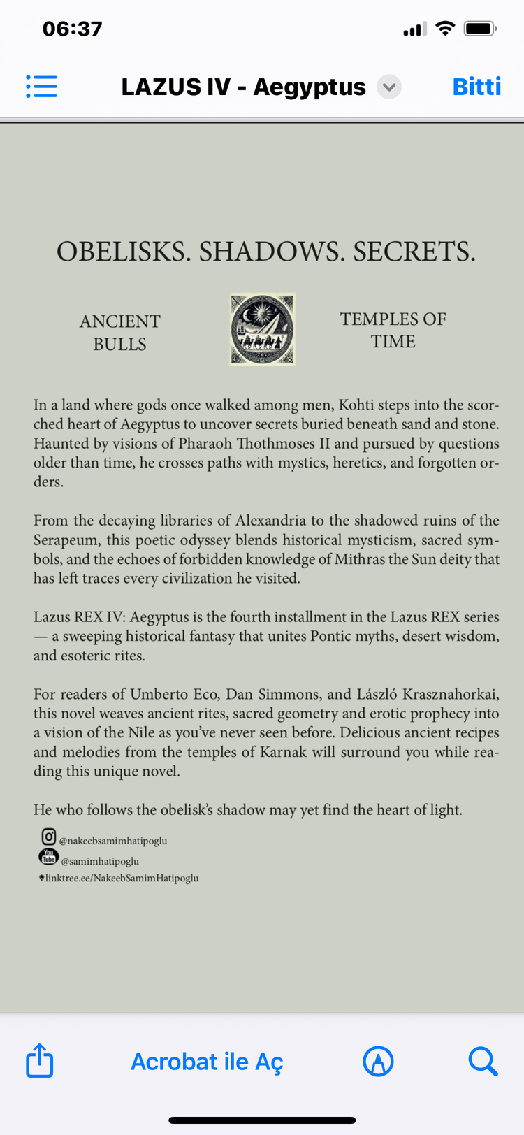 Lazus REX -Aegyptus- ebook ENGLISH