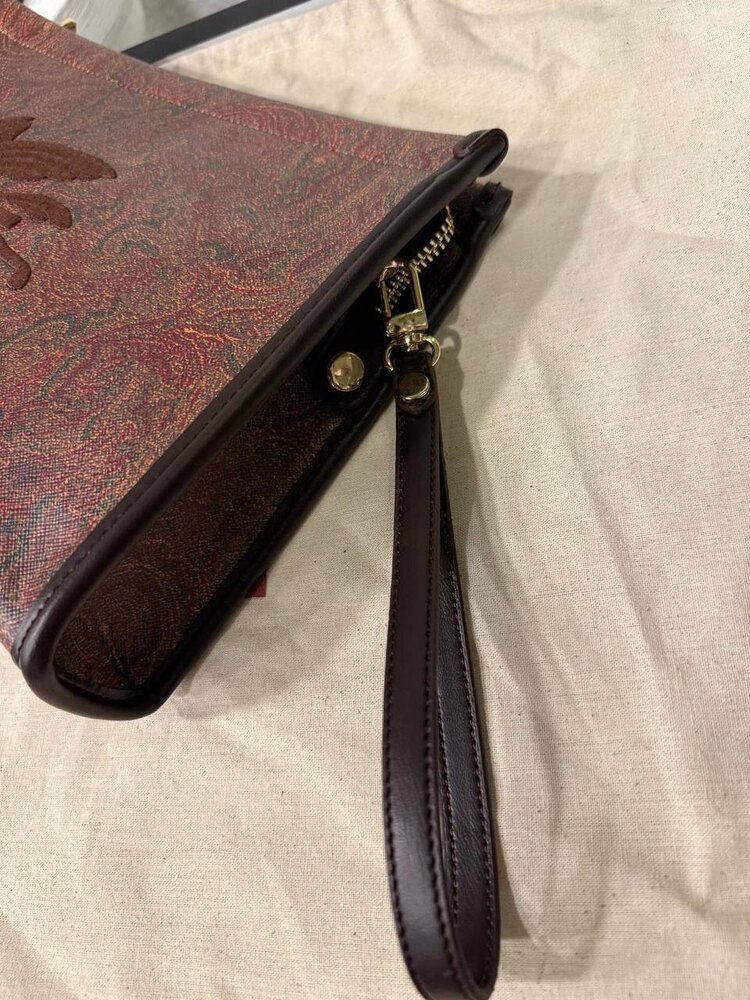 İthal etro clutch (bordo)