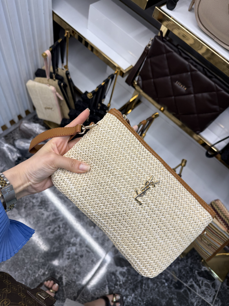 Ysl hasır clutch