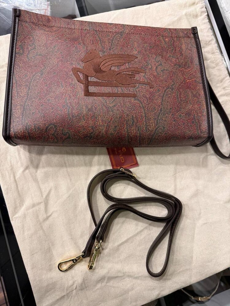 İthal etro clutch (bordo)