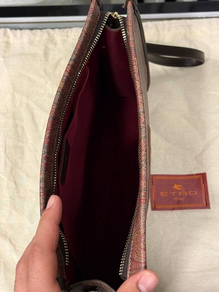 İthal etro clutch (bordo)