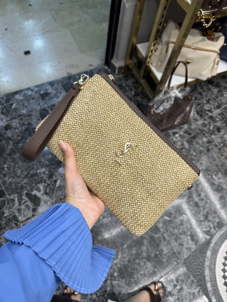 Ysl hasır clutch