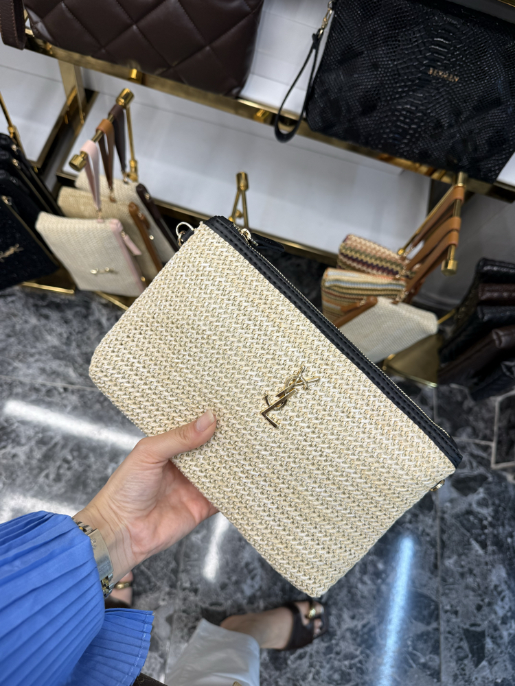 Ysl hasır clutch