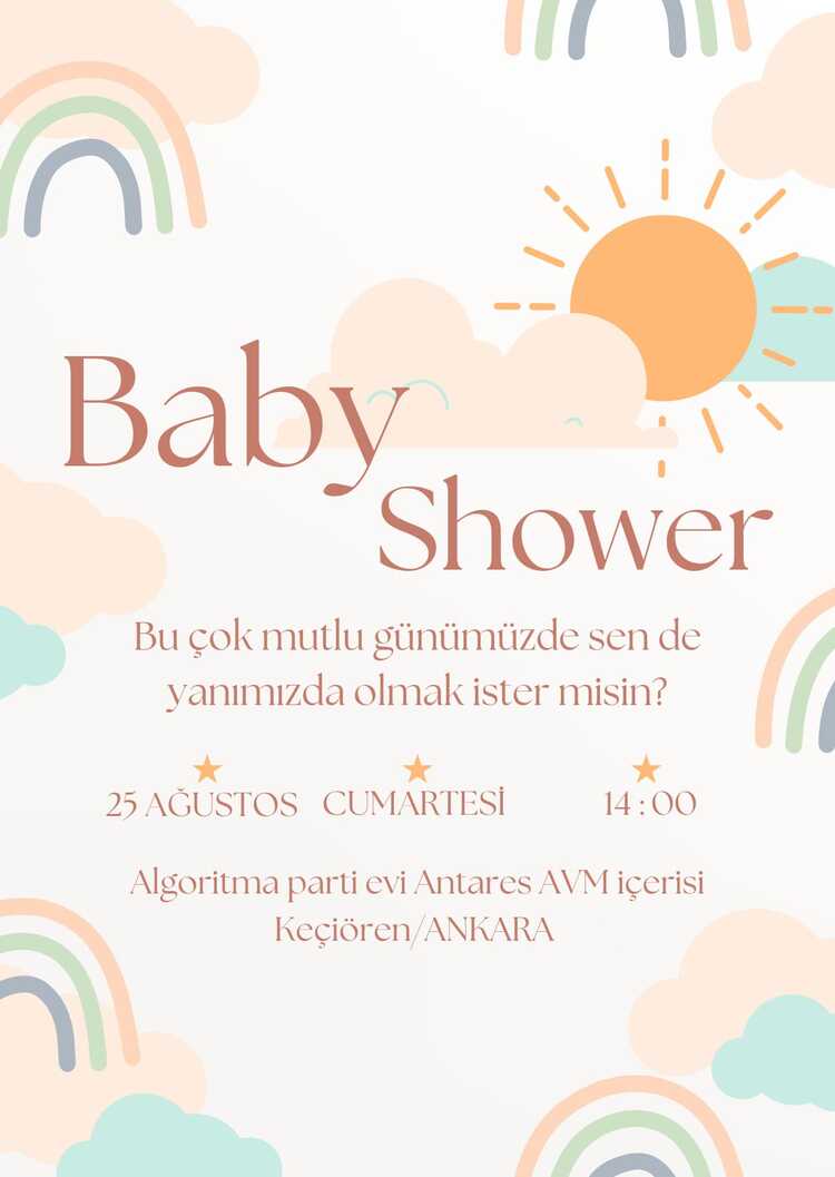 BABY SHOWER DAVETİYE